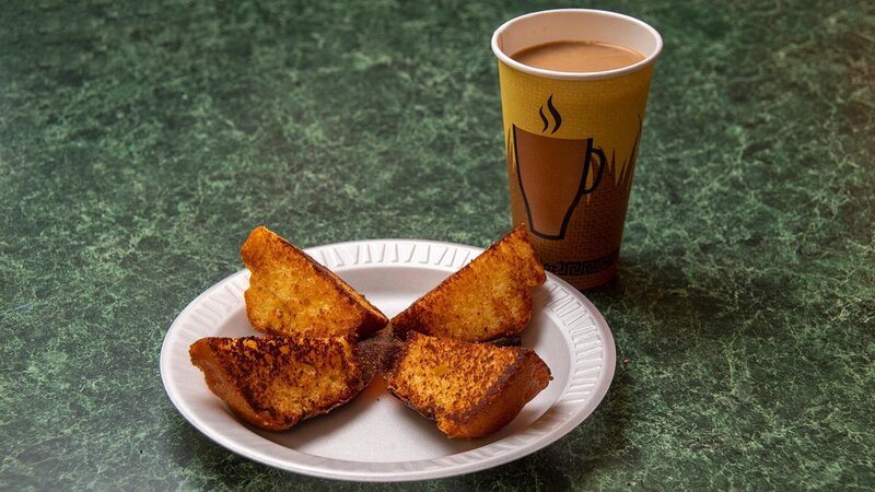French toast with a cup of coffee