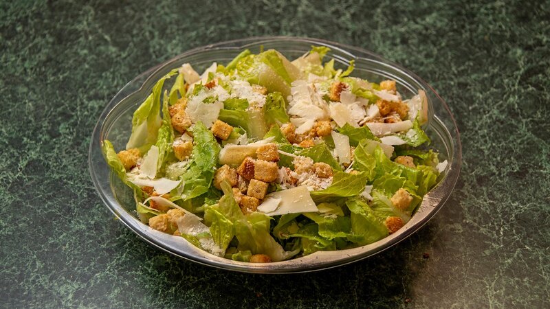 Salad with parmesan cheese and croutons
